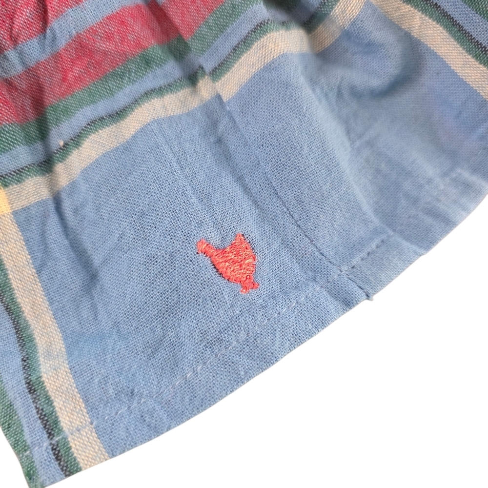 Pink Chicken Girls Plaid Cotton Skirt 12Y Blue Red Tiered Ruffle Sequins NWT - Picture 4 of 9